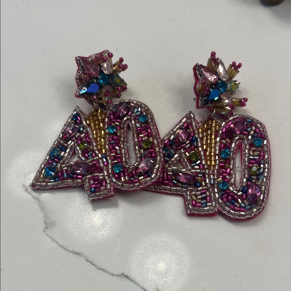 Colorful Beaded 40 Earrings